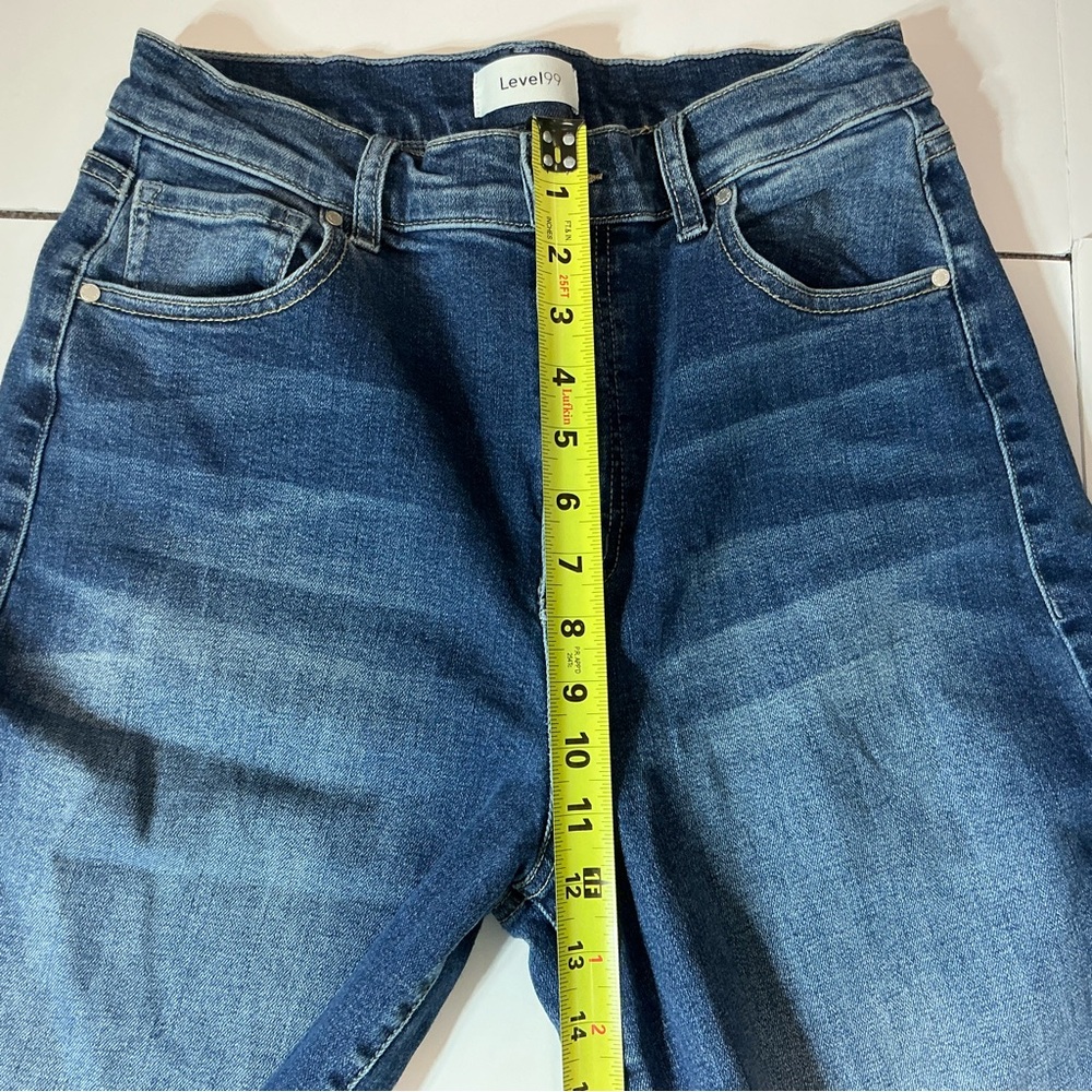 Level 99 High Rise Wide Leg Size 30 Blue raw hem - Picture 6 of 12